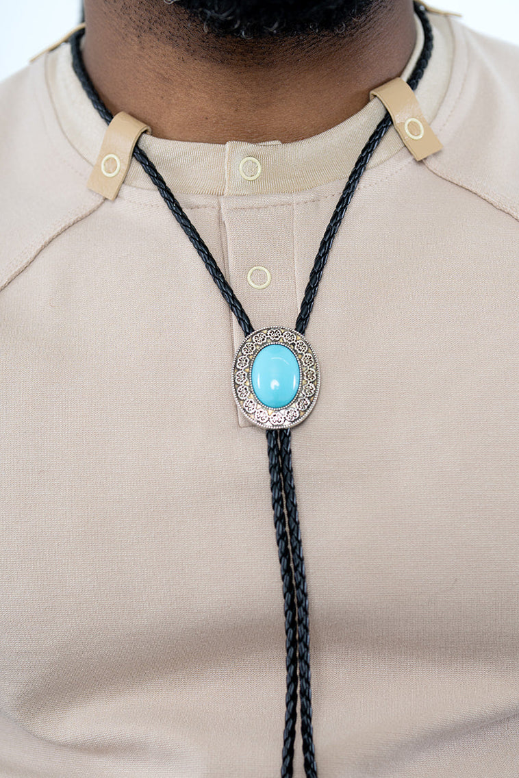 Bieg 5 Star Snap Down Crew Neck Collar Henley-Sample