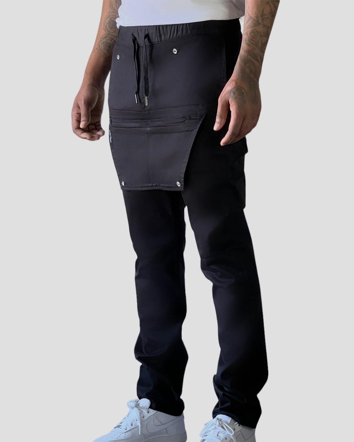 Men's Blk Utility ROO Snap Down Fold ROO Pant – Fanroo