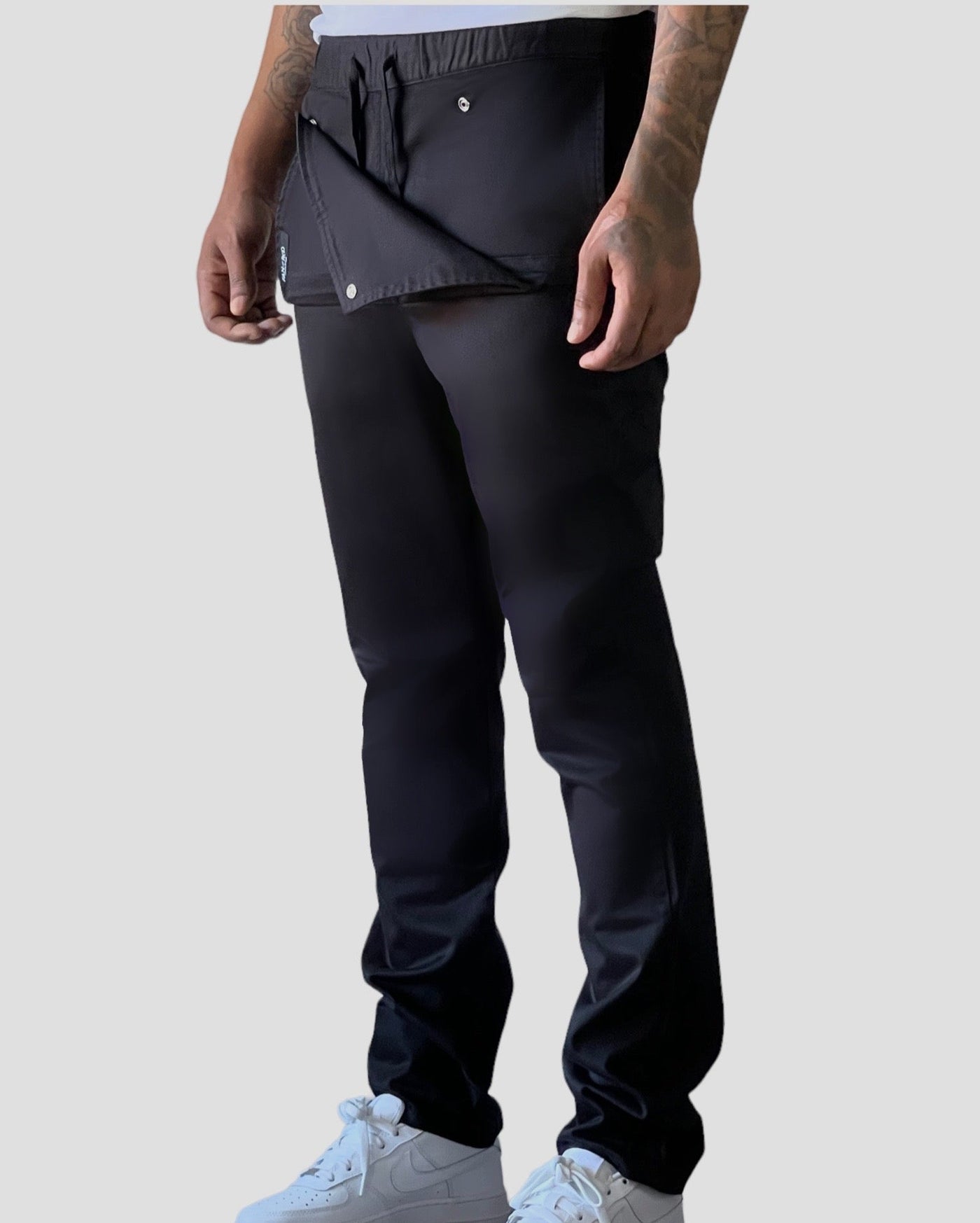 Men's Blk Utility ROO Snap Down Fold ROO Pant – Fanroo