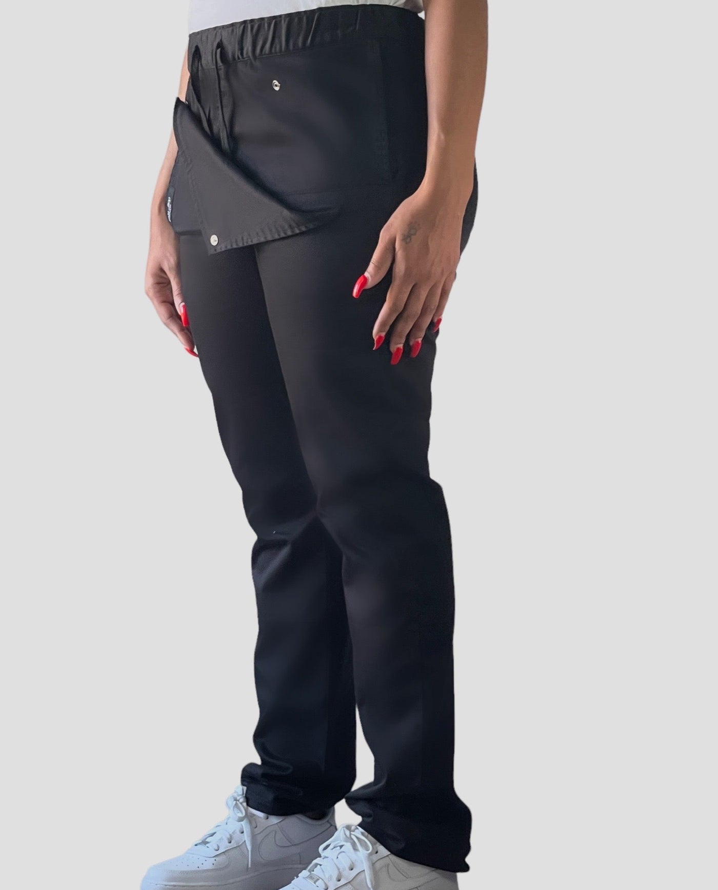 Women's Blk Utility ROO Snap Down Fold ROO Pant – Fanroo